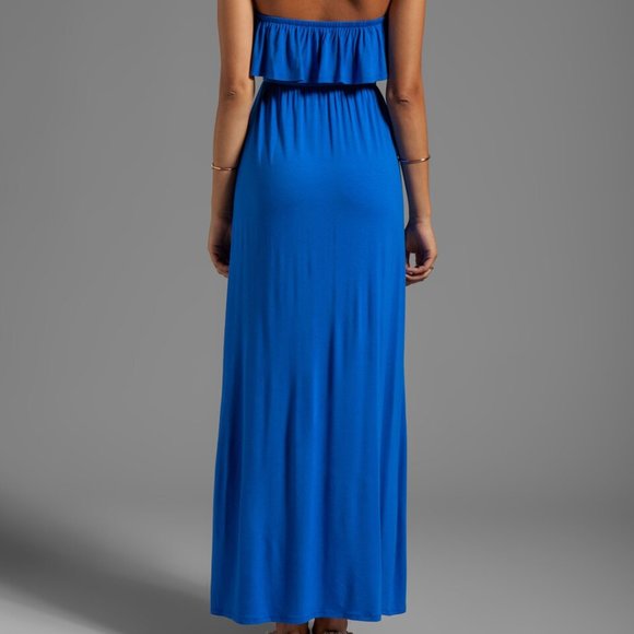 JAMES & JOY Becky Long Dress in Blue  Size Large - Picture 11 of 12